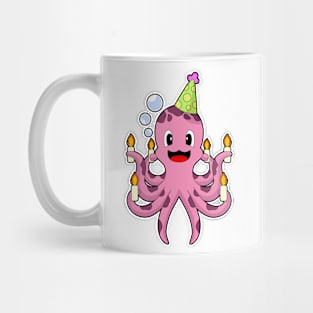 Octopus Birthday Candles Mug